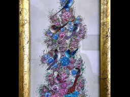 تابلوی نقاشی گل و مرغ