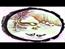 نقاشی روی چوب